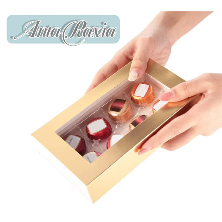 Anta Raxia 20 Truffle Box, Chocolate Gift Box Packaging, Candy Boxes With 8Piece Plastics Tray